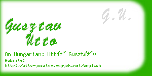 gusztav utto business card